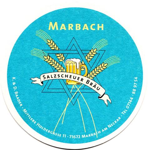 marbach lb-bw salzscheuer rund 1a (215-hg blau-rand weiß)